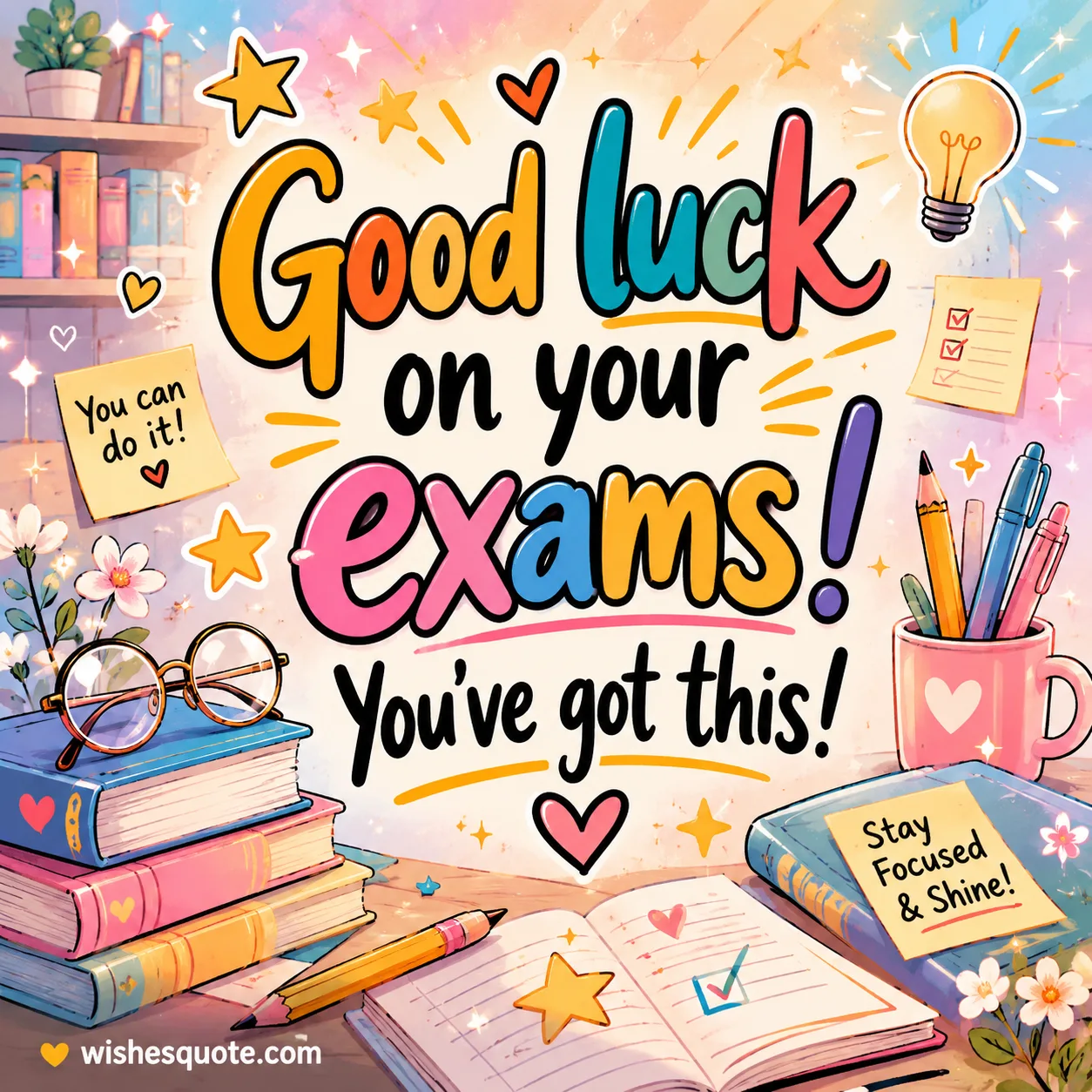 Good luck on your exams you've got this motivational quote