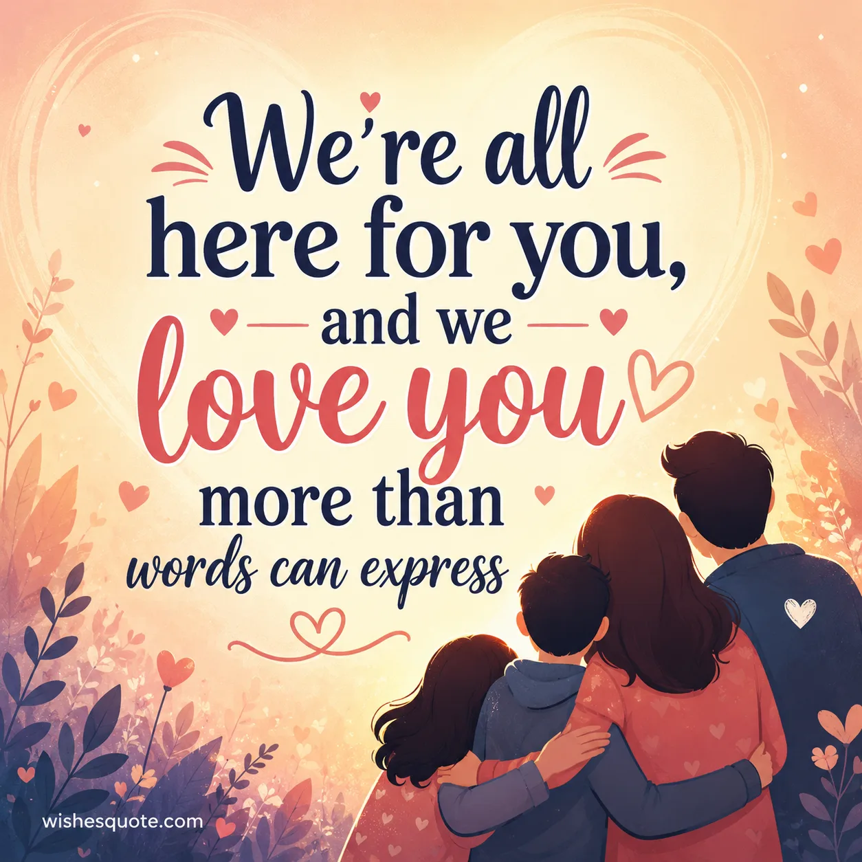 Family support messages and comforting words before surgery
