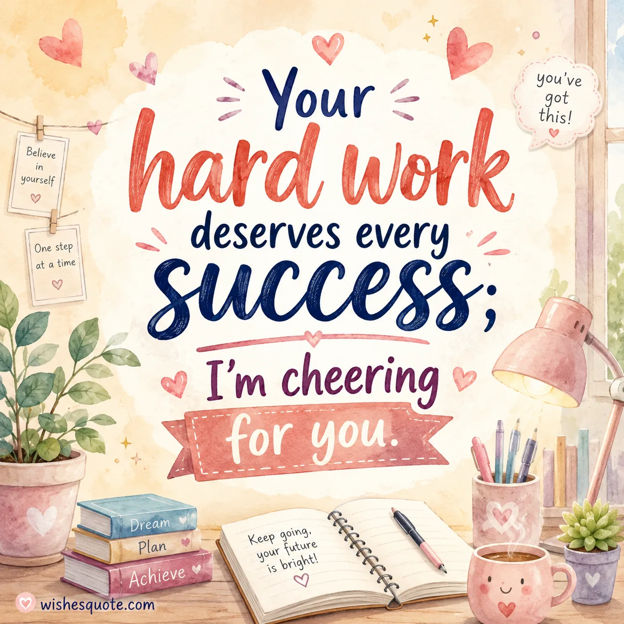 Heart touching examination support quote for encouragement