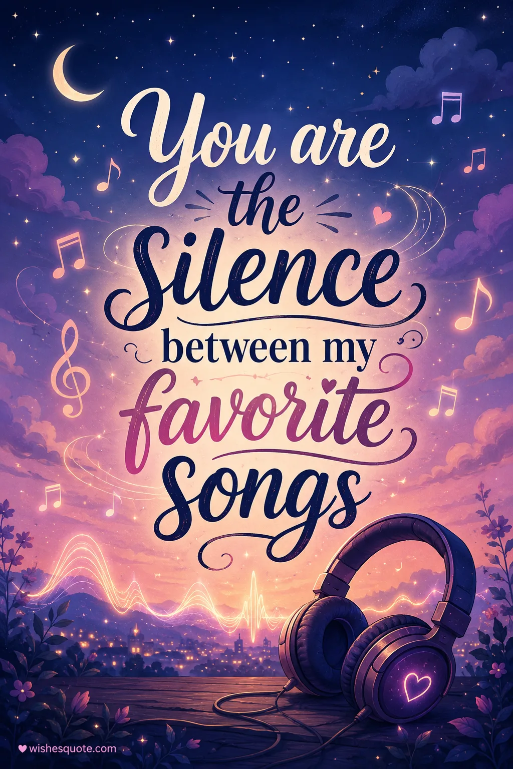 You are the silence between my favorite songs